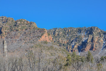 The Mogollon Rim mountain range in Tonto National Forest. Near Payson, Gila County, Arizona USA