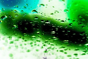   Rain On The Outside Of A Car Windscreen Tint Effect