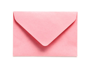 Paper envelope on white background