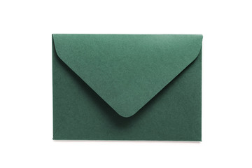 Paper envelope on white background