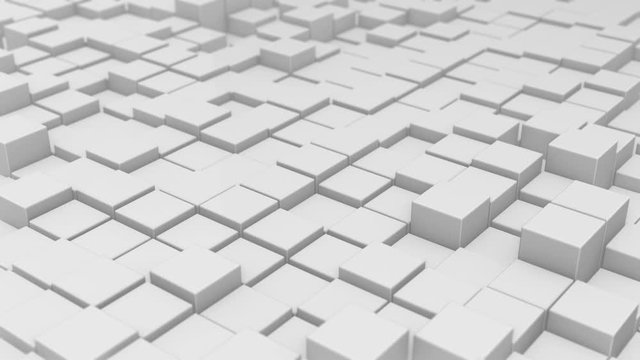 Abstract cubes motion zoom 3d animation background. 4k UHD
