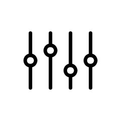 Mixer audio icon vector. Thin line sign. Isolated contour symbol illustration