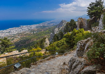 Historical Saint Hilarion Castle in Kyrenia region - Northern Cyprus