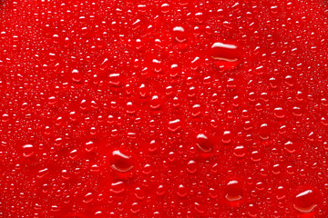 Water drops on color background