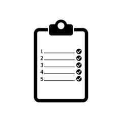 Check list icon isolated on white background