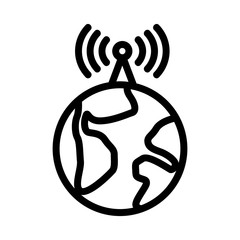 radio icon vector. Thin line sign. Isolated contour symbol illustration