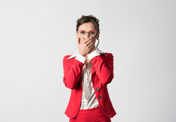 Businesswoman speak no evil