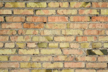 Retro brick wall old golden color texture, great design for any purposes.