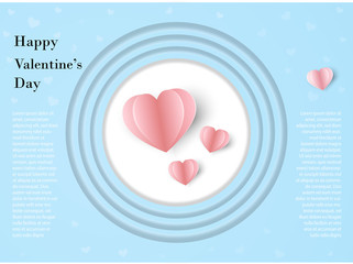 Valentines day background paper style