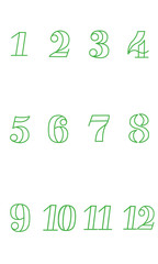 カレンダー用数字素材 アニマル Wall Mural Wallpaper Murals Itoitoito