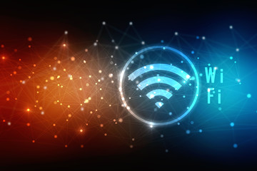 2d illustration WiFi symbol