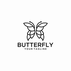 butterfly logo vector line icon illustration. Butterfly line drawing. vector of butterfly shape lines download