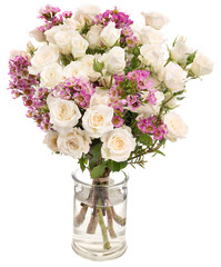 Lovely bouquet with white roses