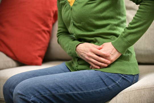 Woman Stomach Painful Sign Of Ovarian Pain