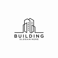 Building line outline Company icon Graphic Logo Design Minimalist