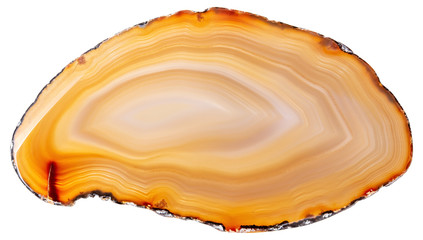 Great agate in expensive orange color for design work. - obrazy, fototapety, plakaty