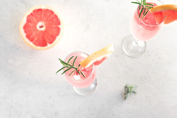 Grapefruit Mimosa Cocktail
