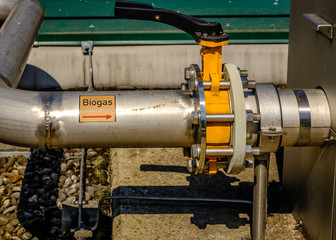 Biogas-Rohrleitung in Biogas-Anlage
