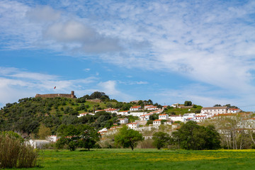 The small town Aljezur in the Algarve, Portugal.