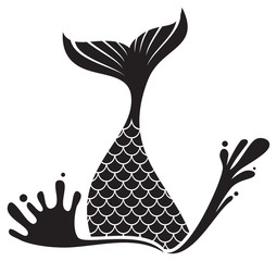 Mermaid tail design (vector illustration) - obrazy, fototapety, plakaty