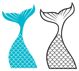 Mermaid tail design (vector illustration)