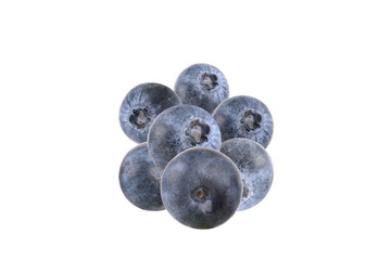 Blueberries isolated on a white background. Close-up.