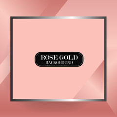 Valentine Rose Gold abstract background Premium Vector.