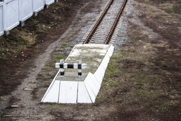 dead end for the locomotive. end of track for train