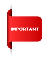 red vector banner important