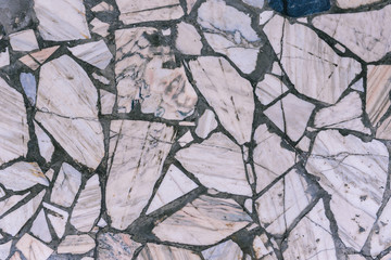 Marble floor in the room. The texture of marble tiles.