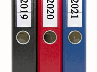 Aktenordner für 2019,2020,2021