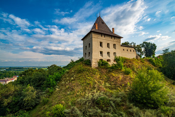 Fototapeta na wymiar Stunning view of medieval Halych Castle, Halych, Ivano-Frankivsk region, Ukraine