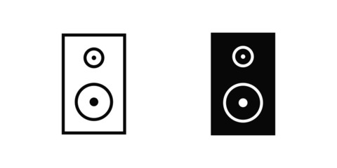 stereo speakers illustrator icon isolated on white background