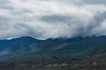 Fototapeta premium Background image of a mountain landscape. Russia, Siberia, Altai