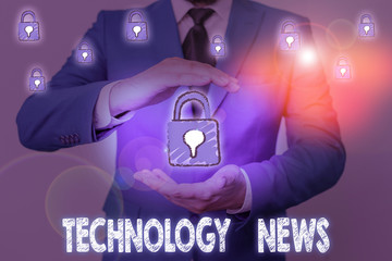 Word writing text Technology News. Business photo showcasing newly received or noteworthy...