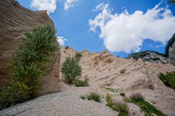 Lame Rosse Volcanic mountain formations in italy , taken in Marche region, italy, , europe