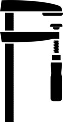 Clamp screw icon, vector illustration