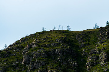 Fototapeta premium Background image of a mountain landscape. Russia, Siberia, Altai