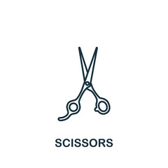 Scissors icon from barber shop collection. Simple line element Scissors symbol for templates, web design and infographics