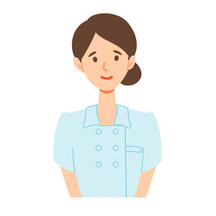 看護師ナースの上半身イラスト