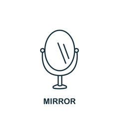 Mirror icon from barber shop collection. Simple line element Mirror symbol for templates, web design and infographics