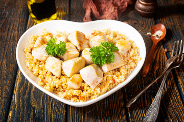 bulgur with chicken