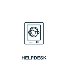 Helpdesk icon from customer service collection. Simple line element Helpdesk symbol for templates, web design and infographics