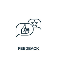 Feedback icon from customer service collection. Simple line element Feedback symbol for templates, web design and infographics
