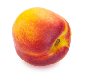 Fresh peach on white background