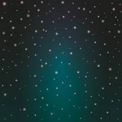 Blue space background with stars, cosmos, night shining starry sky..