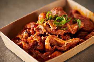 Take out Korean spicy stir fried pork 