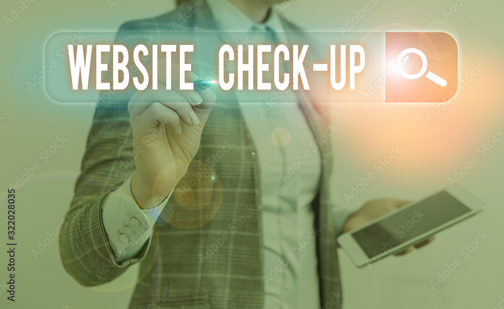 Fototapete Handwriting text writing Website Check Up. Conceptual photo an examination of a website to see if something is in order