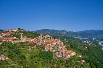 Fototapeta na wymiar Bolano, La Spezia Italy. A small Italian town located on a mountain