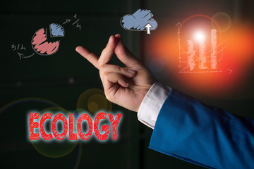 Handwriting text Ecology. Conceptual photo Branch of science relation organisms environment...
